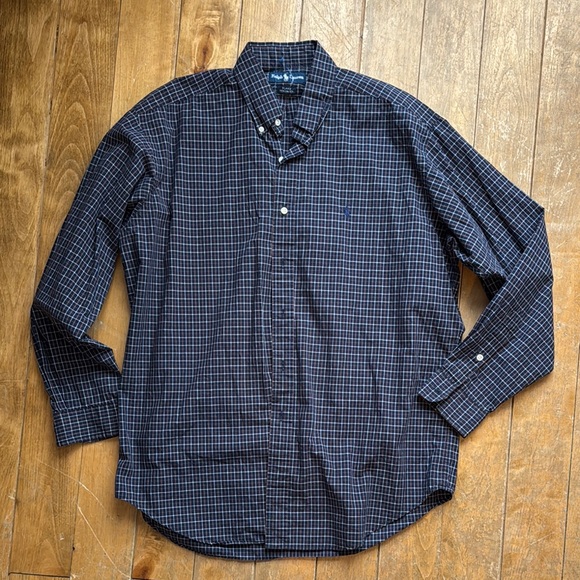 Ralph Lauren Other - Ralph Lauren Men's Navy Checkered Blake Shirt Large